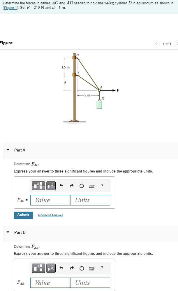 ( Figure 1 ) . Set F = 2 1 0 N and d = 1 m Figure