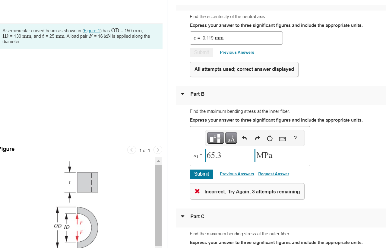 A semicircular curved beam as shown in ( Figure 1