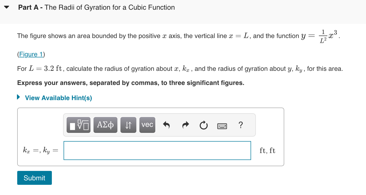 Part A - The Radii of Gyration for a Cubic