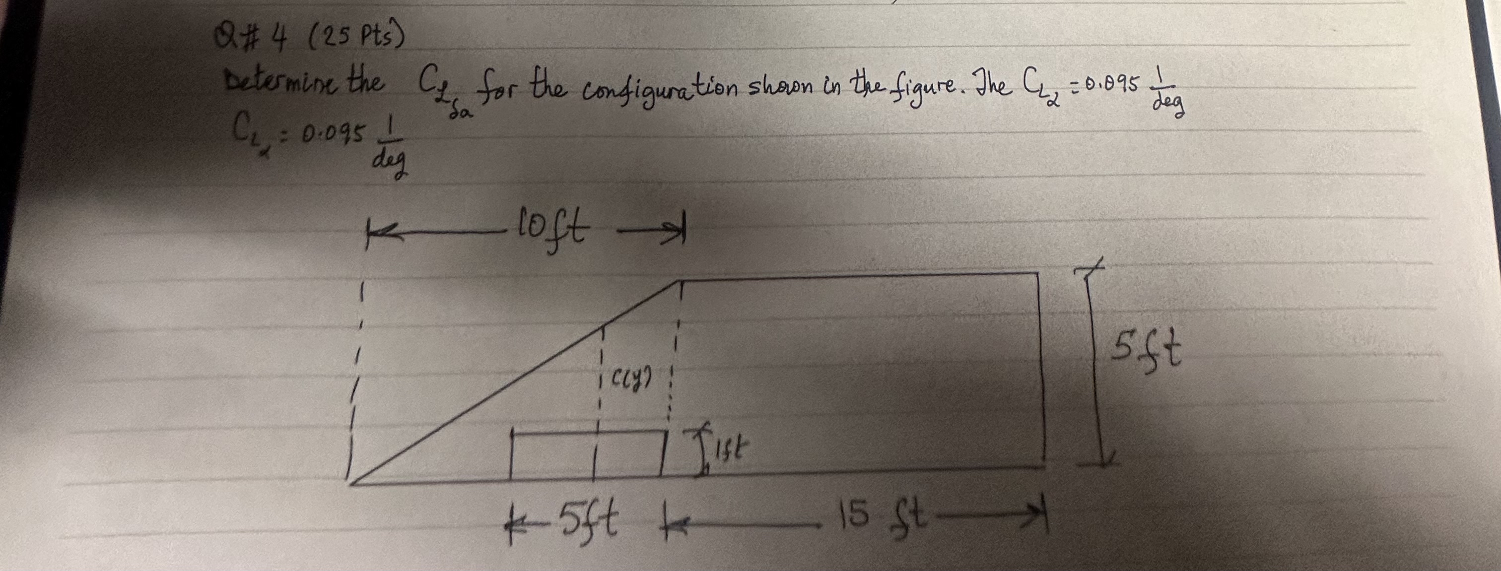 Q # 4 ( 2 5 Pts ) betermine the C L s a for the