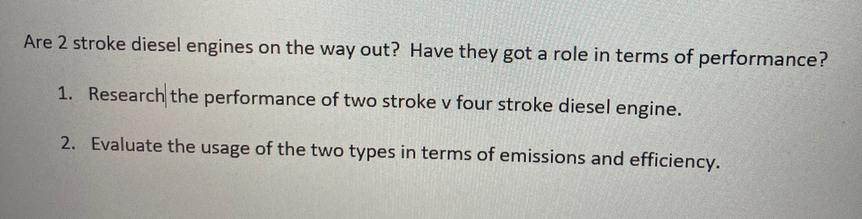Are 2 stroke diesel engines on the way out? Have