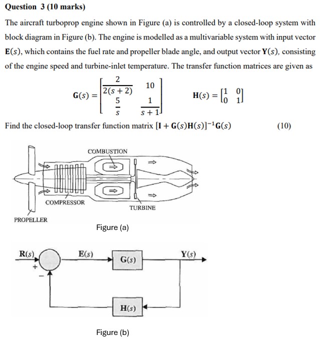Question 3 ( 1 0 marks ) The aircraft turboprop
