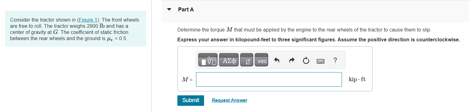 Consider the tractor shown in ( Figure 1 ) . The