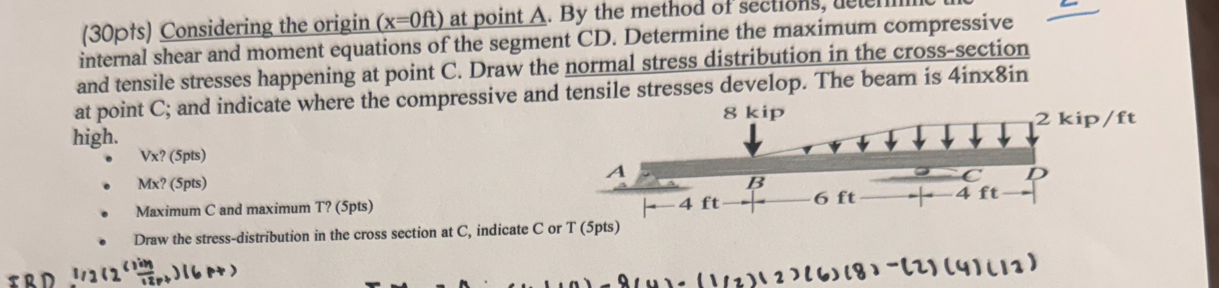 ( 3 0 pts ) Considering the origin