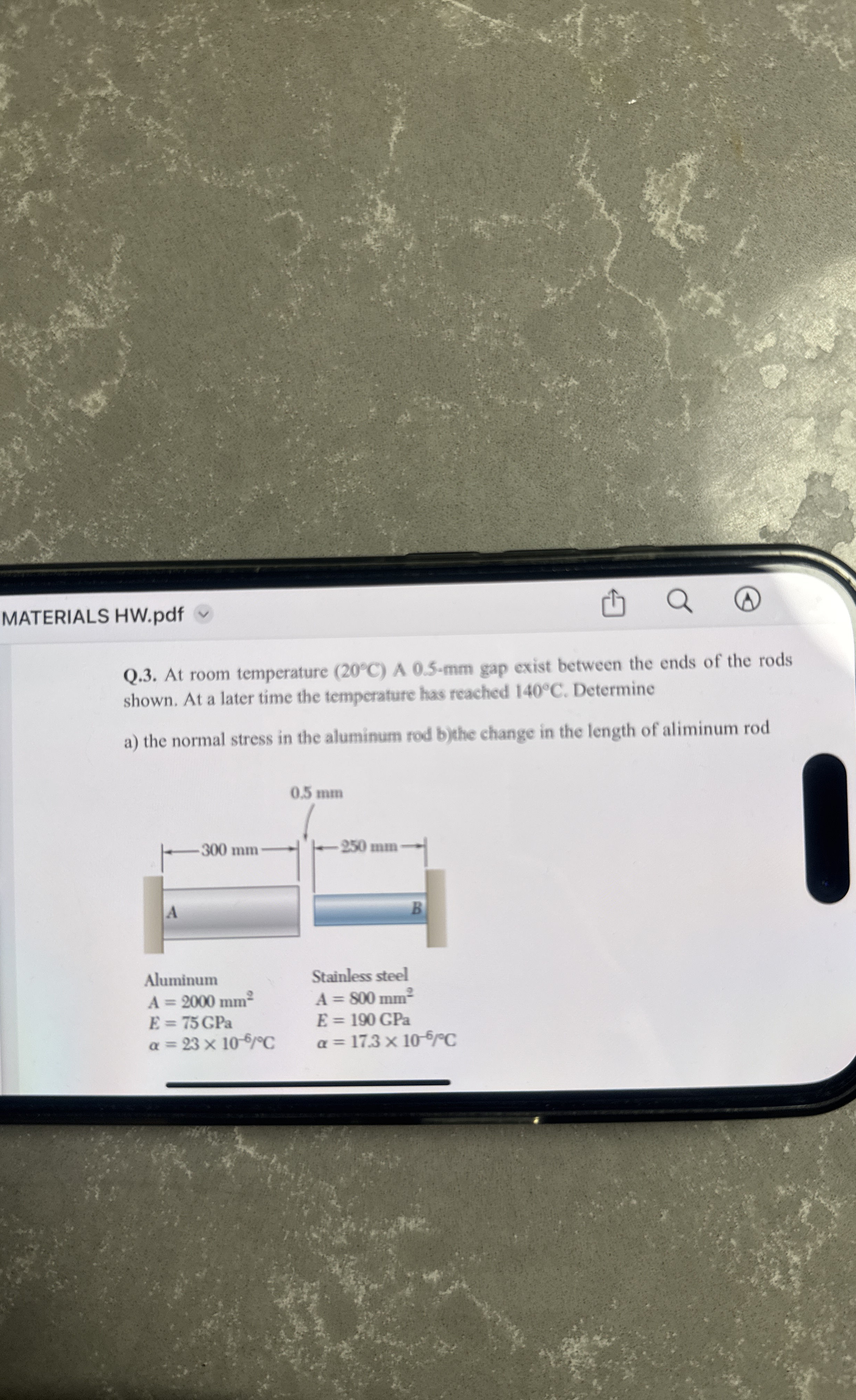 MATERIALS HW . pdf ( 1 ) Q . 3 . At room