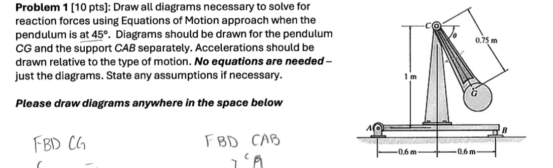Problem 1 [ 1 0 pts ] : Draw all diagrams