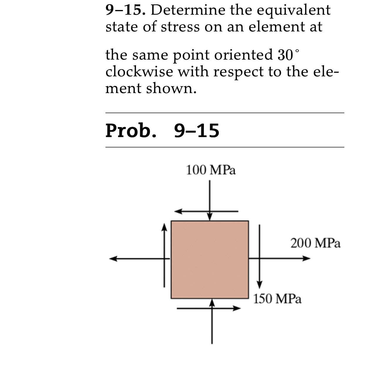 9 - 1 5 . Determine the equivalent state of