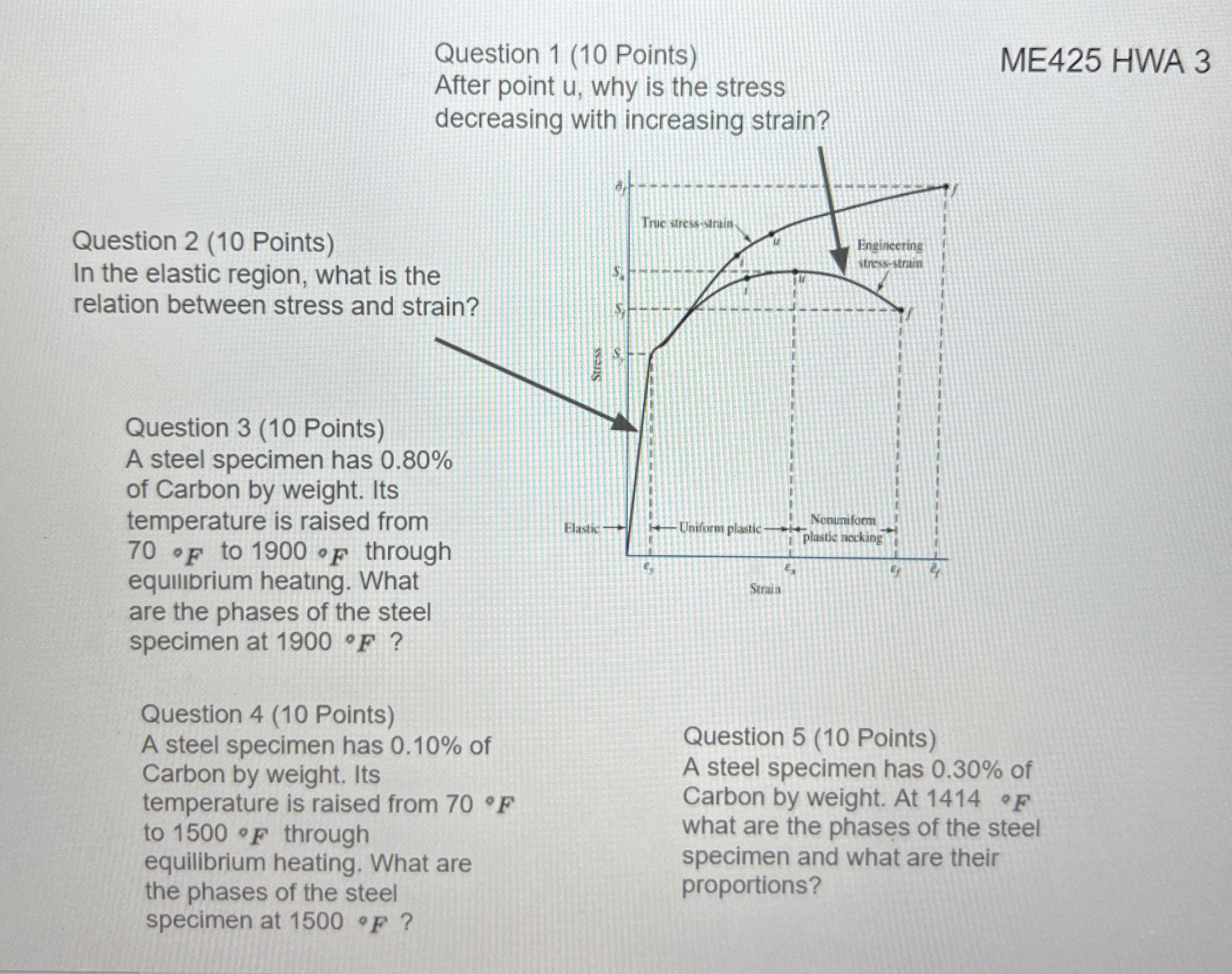Question 1 ( 1 0 Points ) ME 4 2 5 HWA 3 After