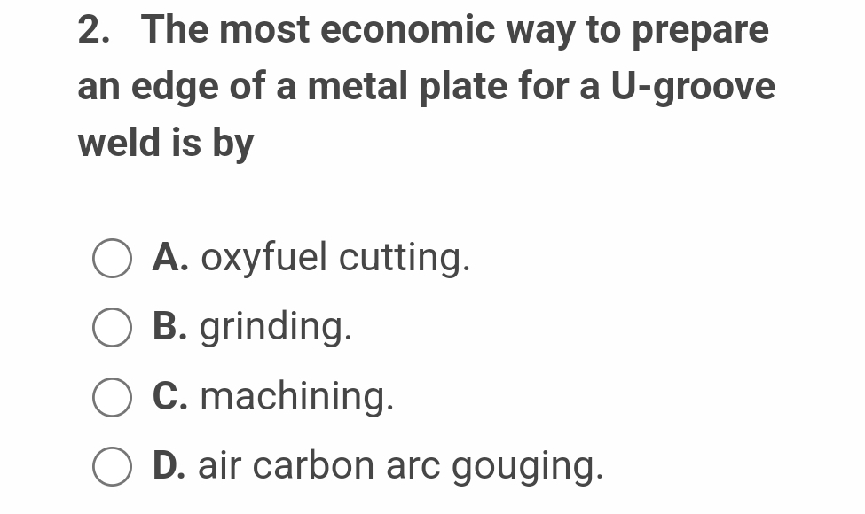 The most economic way to prepare an edge of a