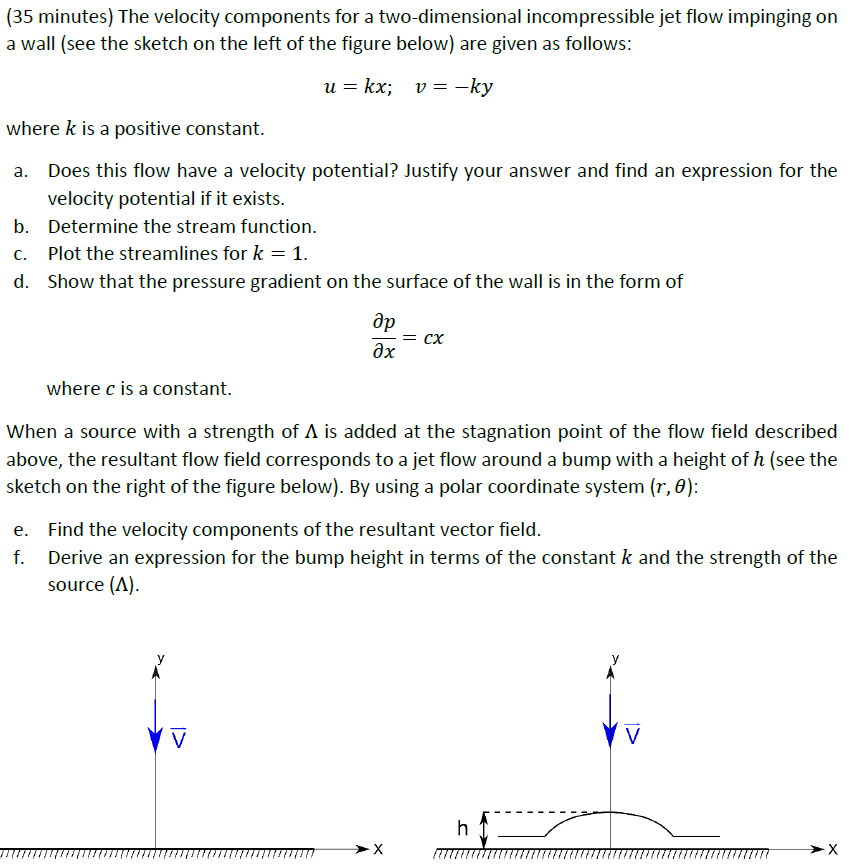 ( 3 5 minutes ) The velocity components for a two