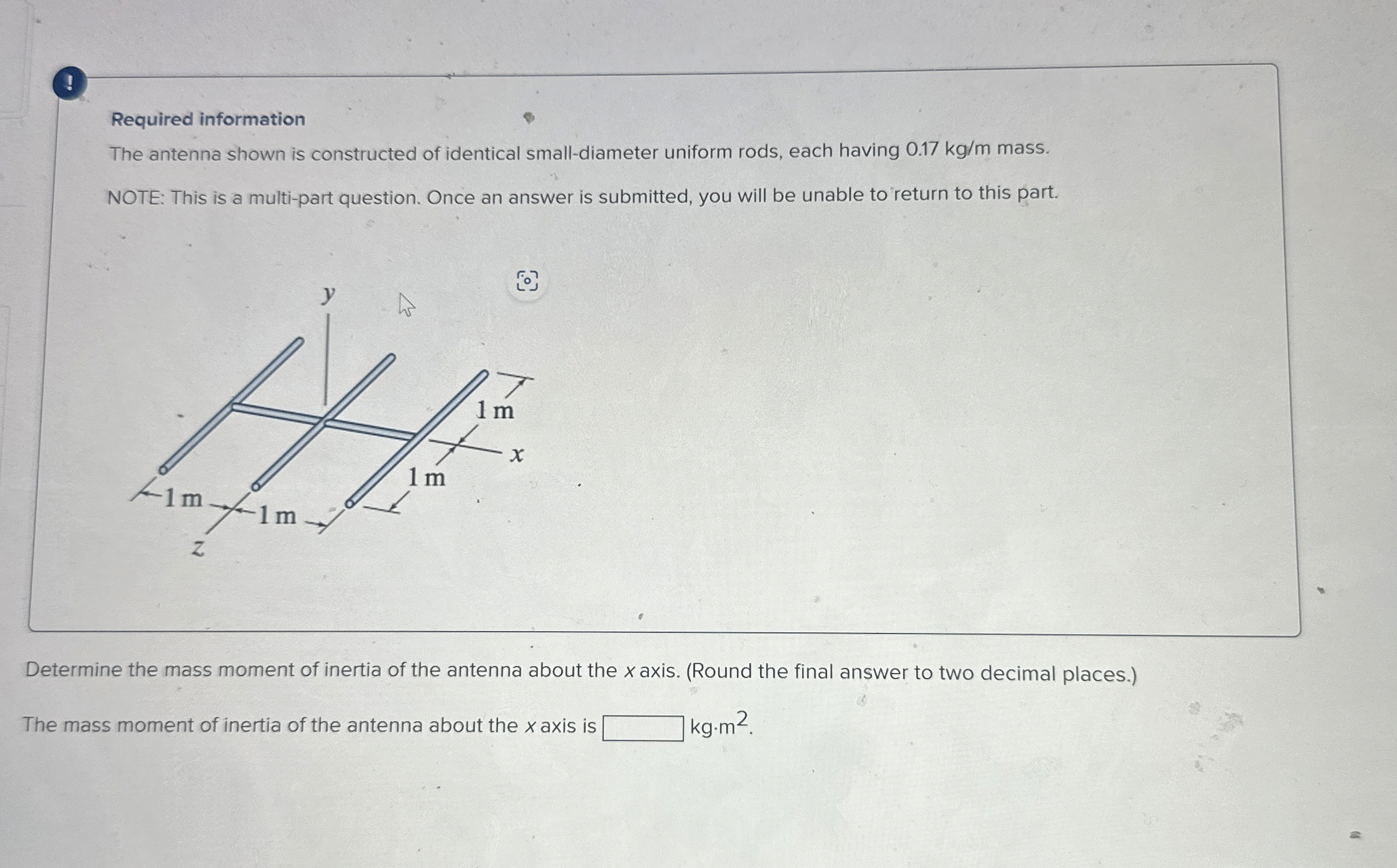 ! Required information The antenna shown is