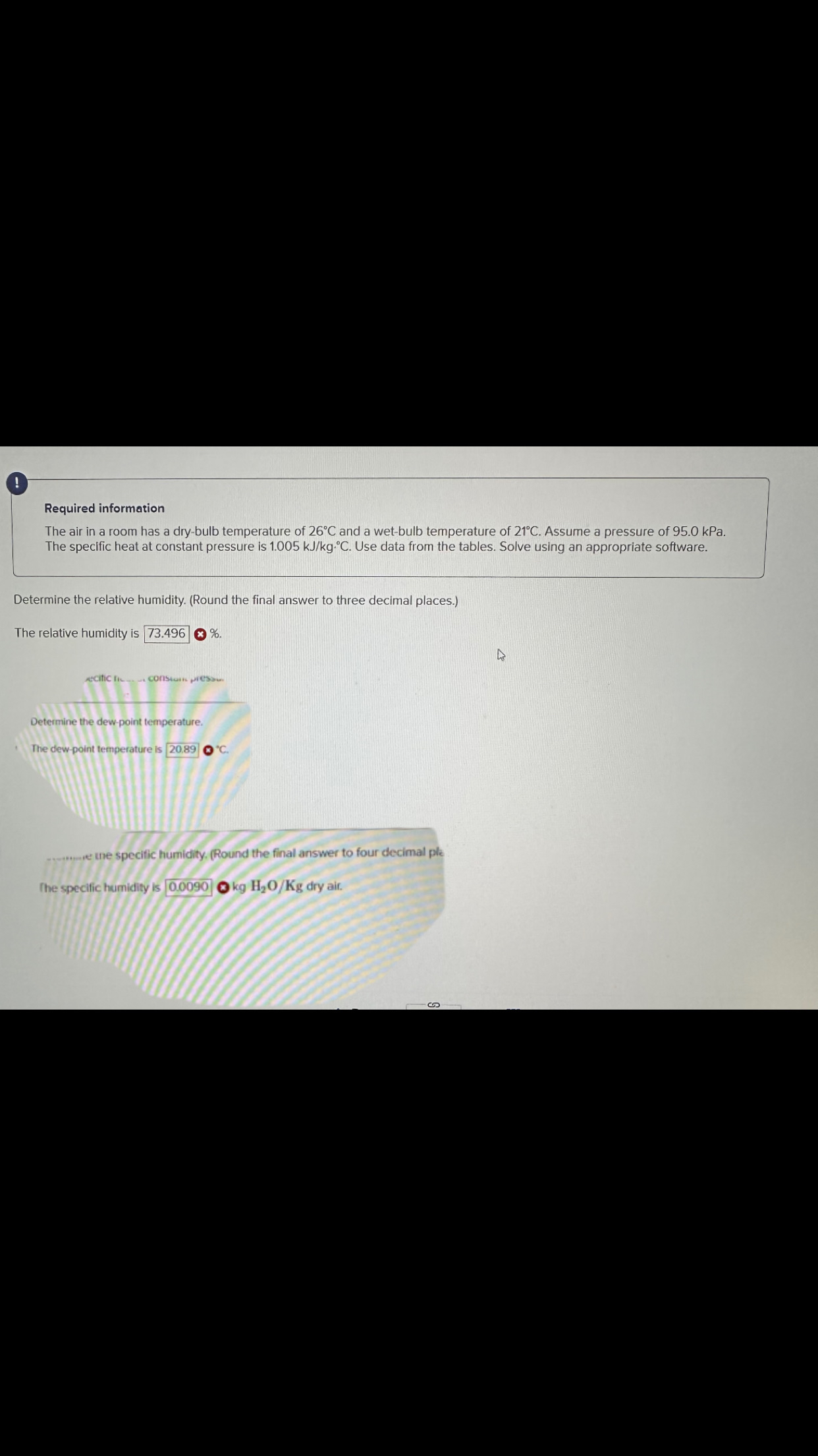 ! Required information The air in a room has a