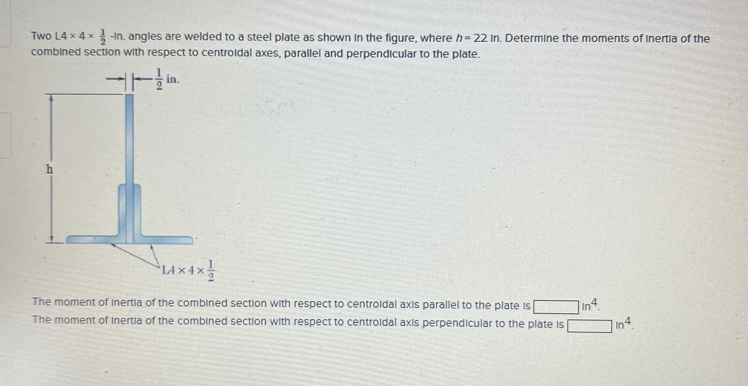 Two L 4 4 1 2 - I n . angles are welded to a