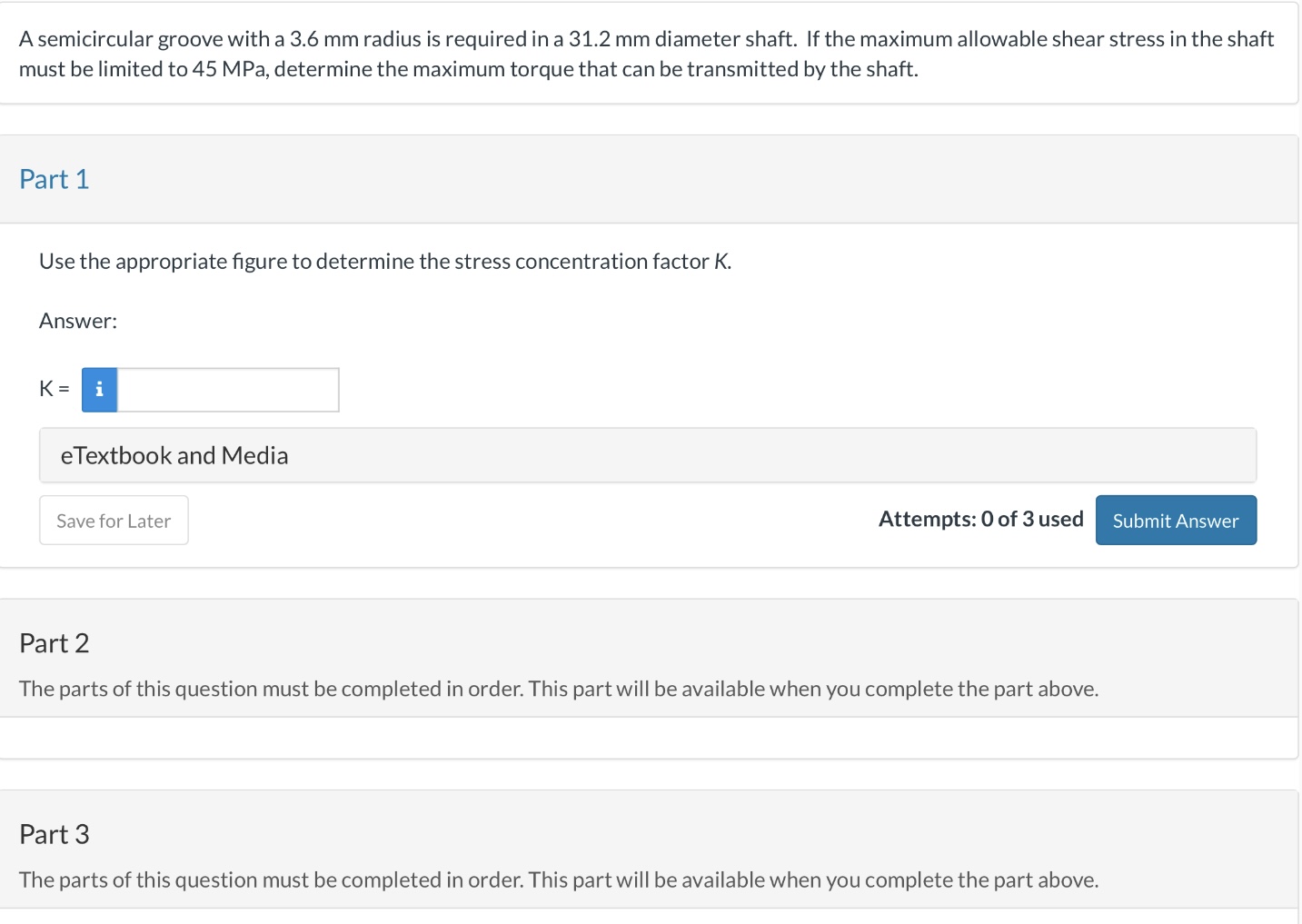 A semicircular groove with a 3 . 6 mm radius is