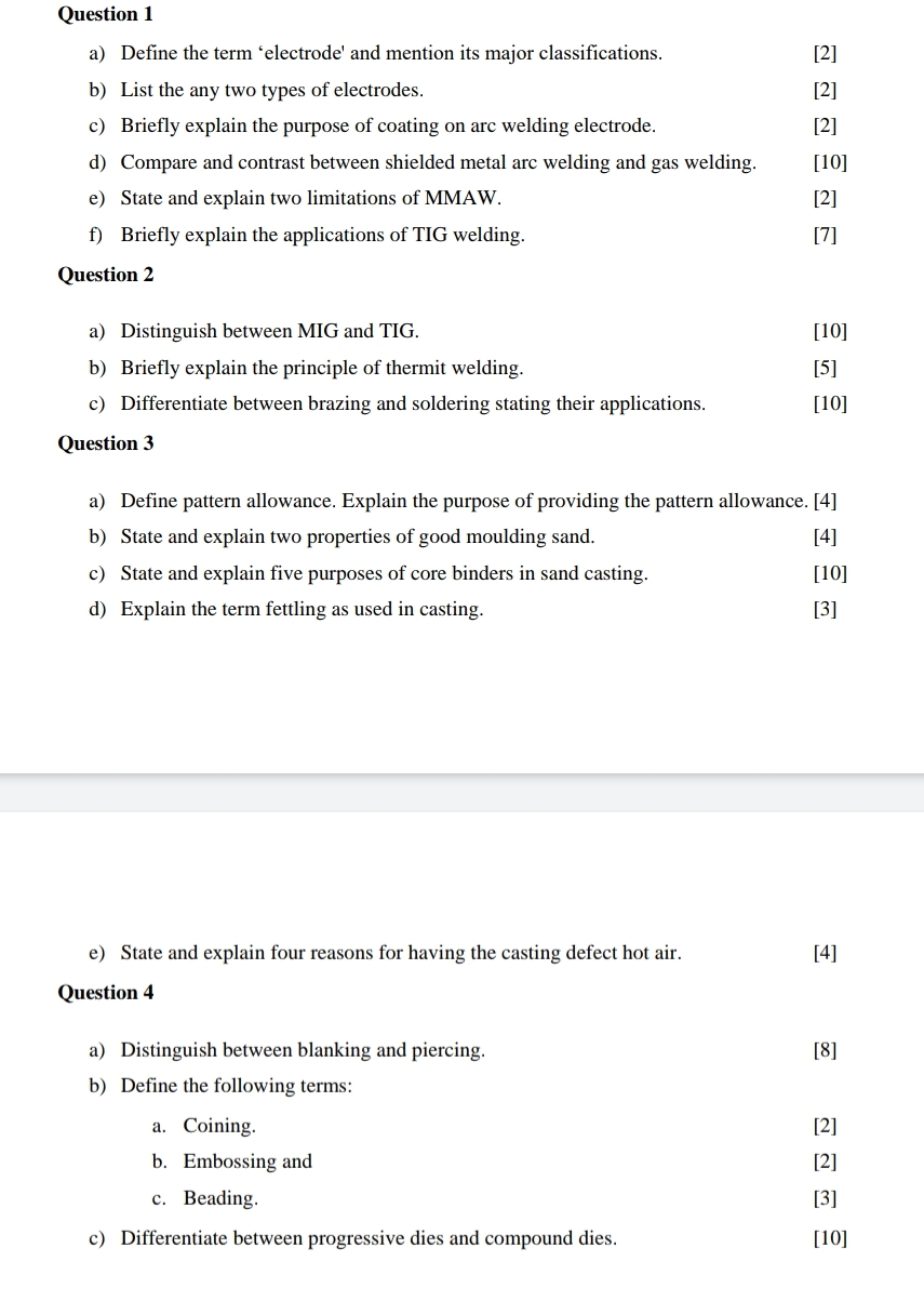 Question 1 a ) Define the term 'electrode' and