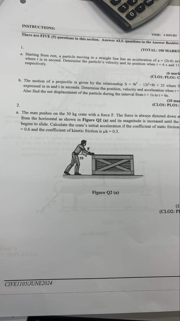 How to solve INSTRUCTIONS: TIME: 3 HOURS There