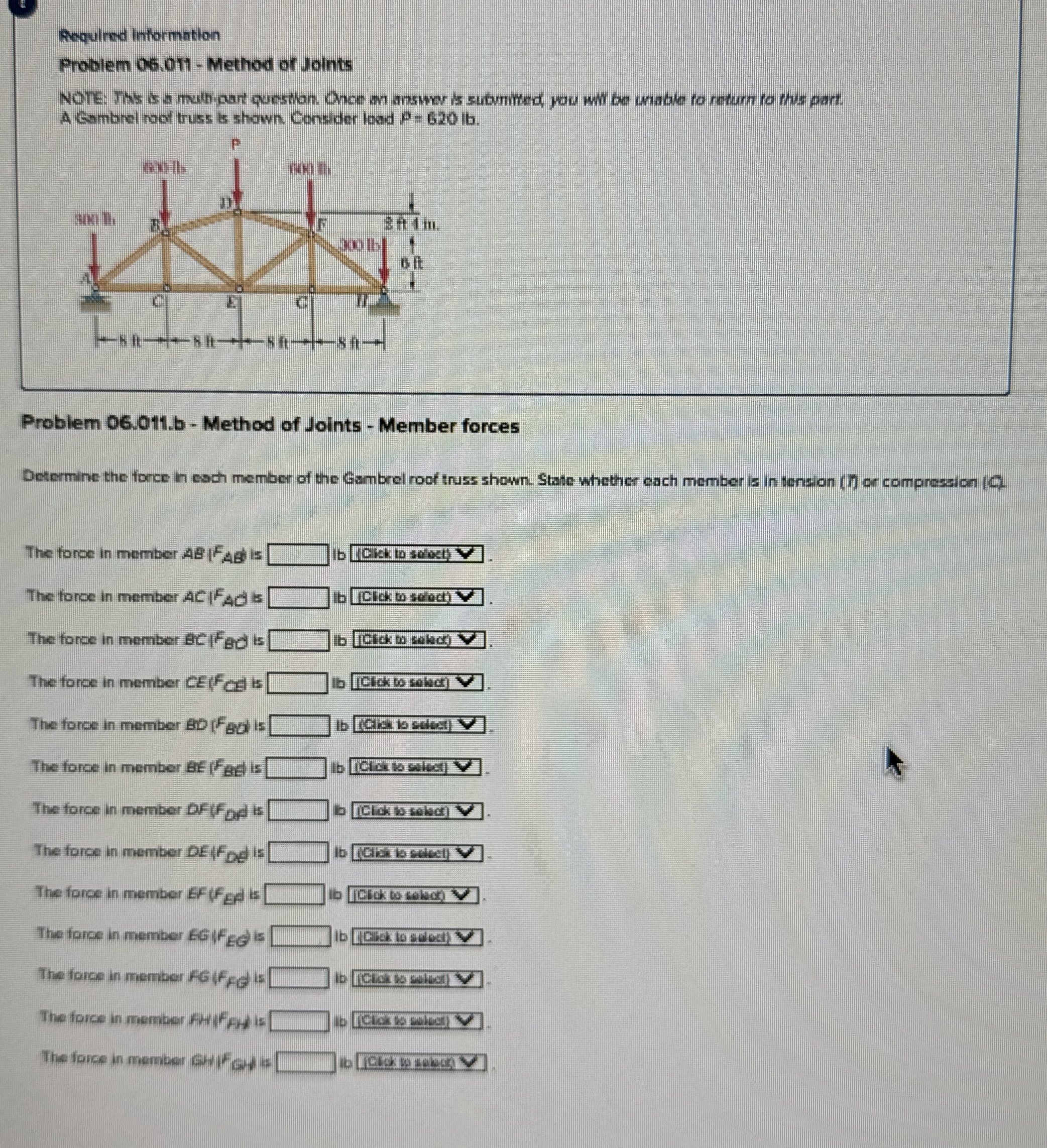 Required information Problem 0 6 . 0 1 1 - Method