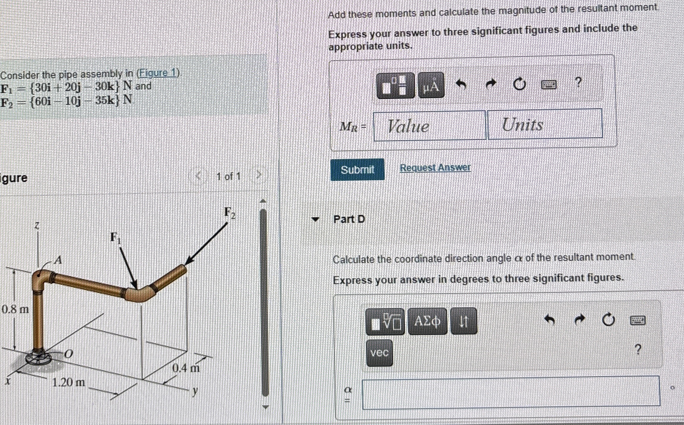 Add these moments and calculate the magnitude of