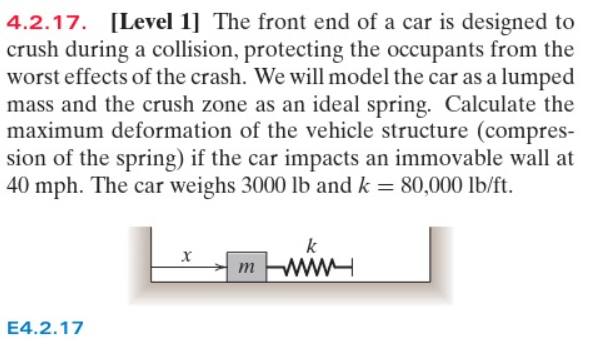 The front end of a car is designed to crush