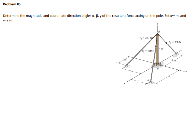 Problem # 5 Determine the magnitude and