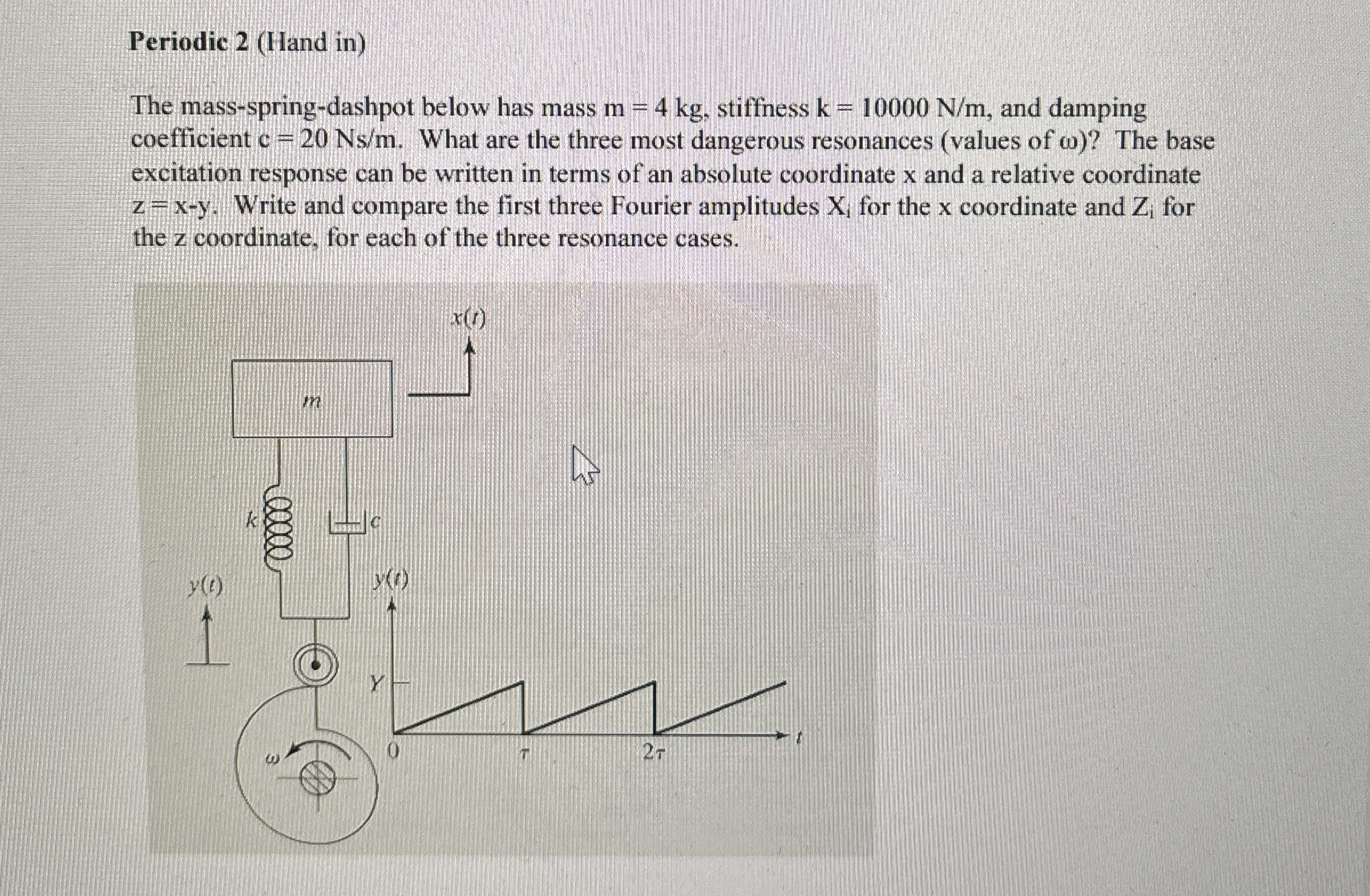 Periodic 2 ( Hand in ) The mass - spring -