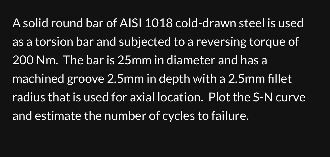 A solid round bar of AISI 1 0 1 8 cold - drawn