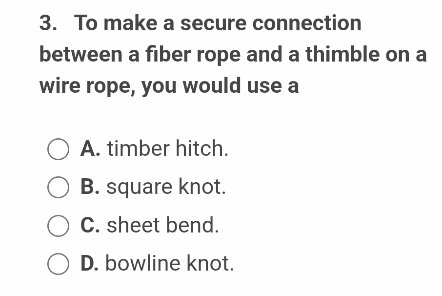 To make a secure connection between a fiber rope