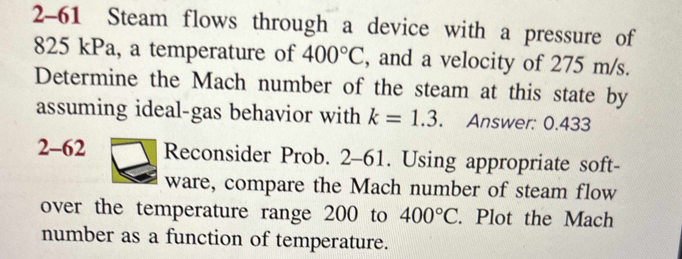 2 - 6 1 Steam flows through a device with a