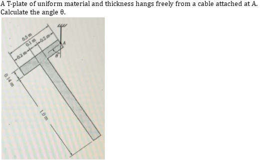 A T - plate of uniform material and thickness