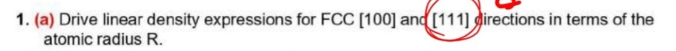 1 . ( a ) Drive linear density expressions for