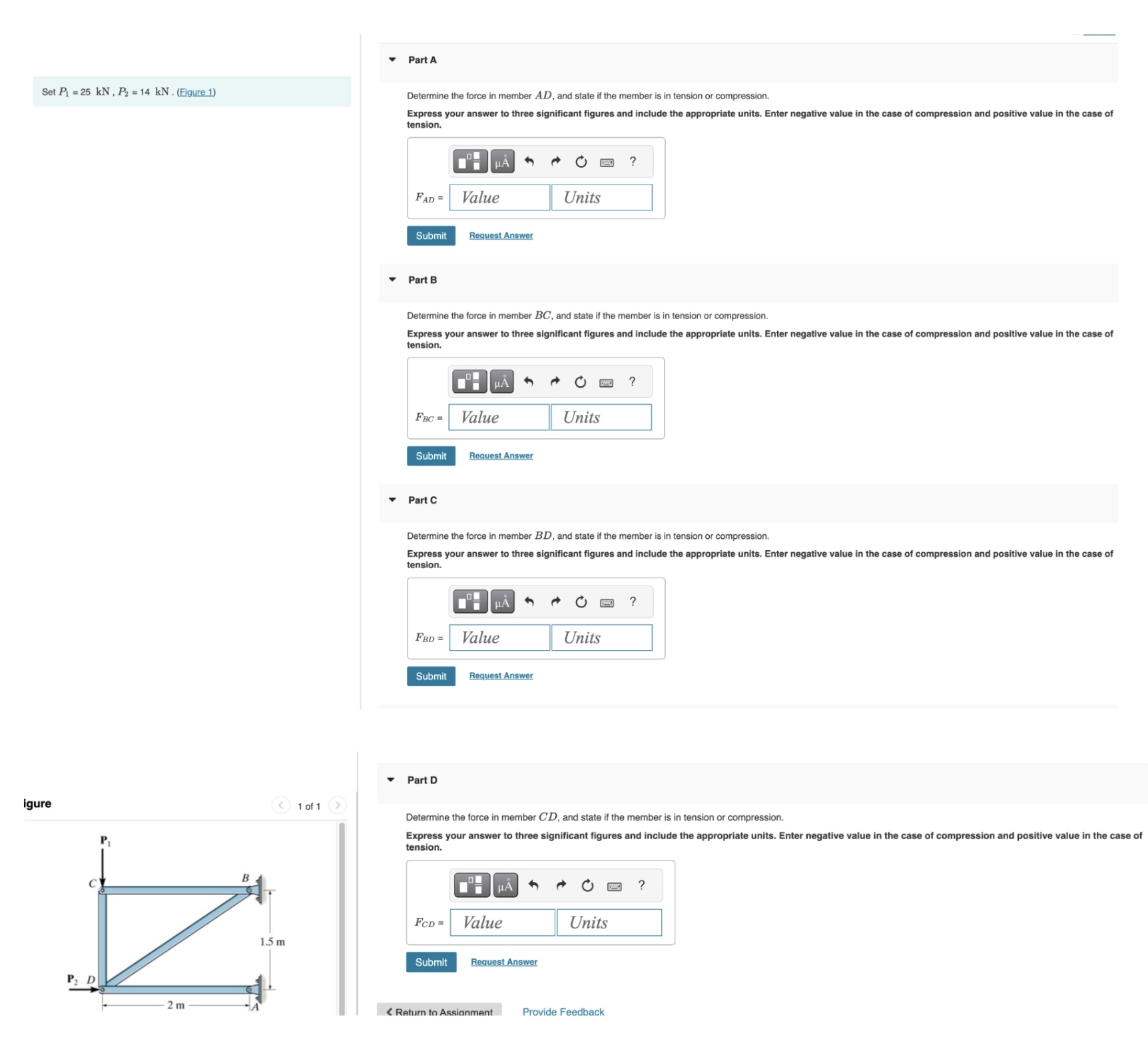 Part A Set P 1 = 2 5 k N , P 2 = 1 4 k N . (