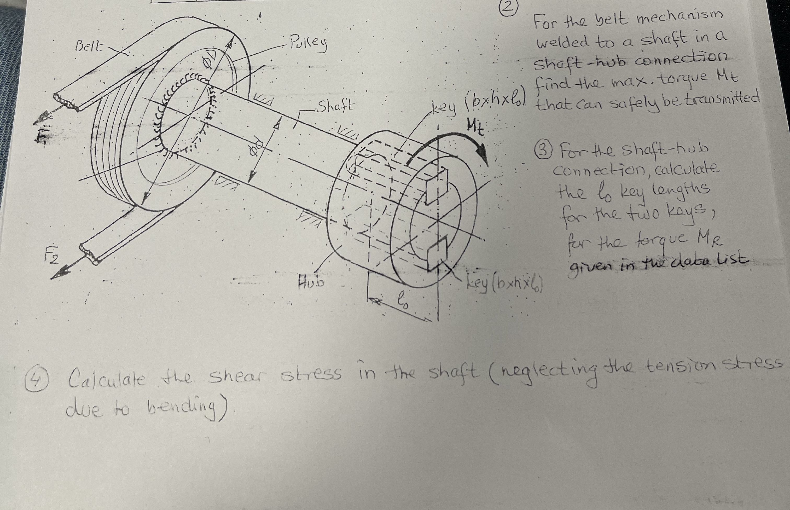For the belt mechanism welded to a shaft in a