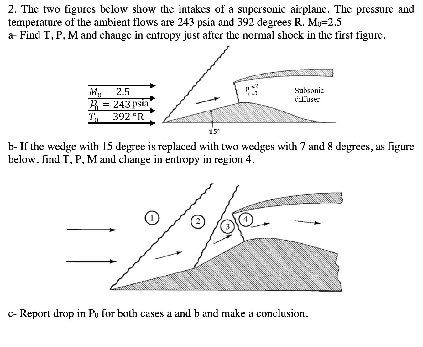 2 . The two figures below show the intakes of a