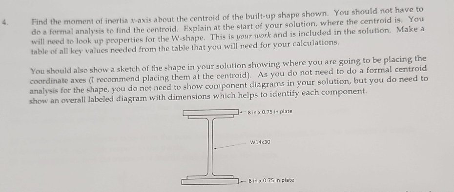 Find the moment of inertia x - axis about the