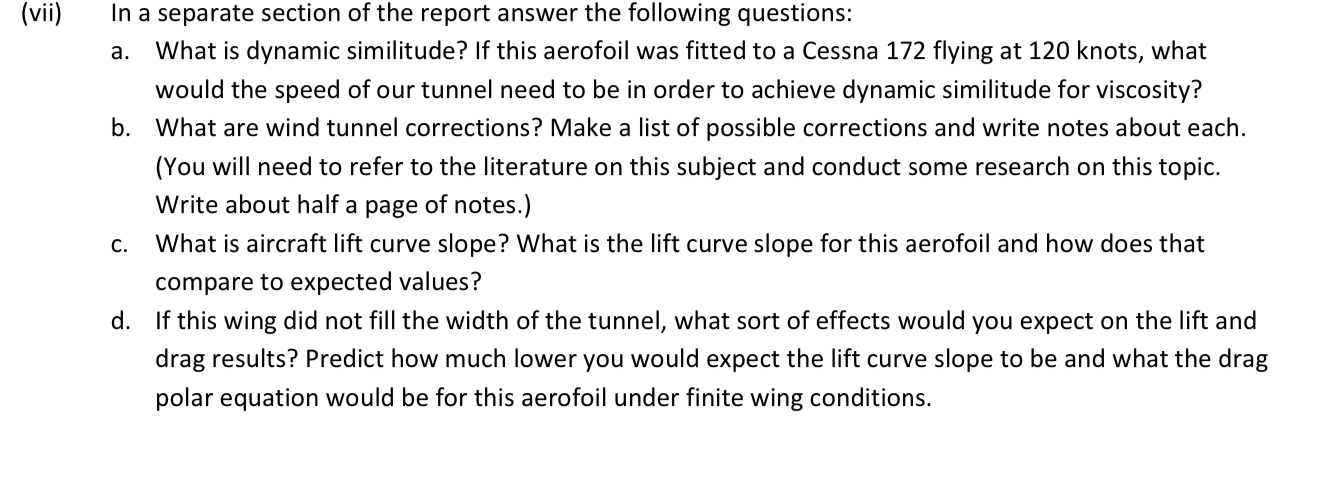 ( vii ) In a separate section of the report