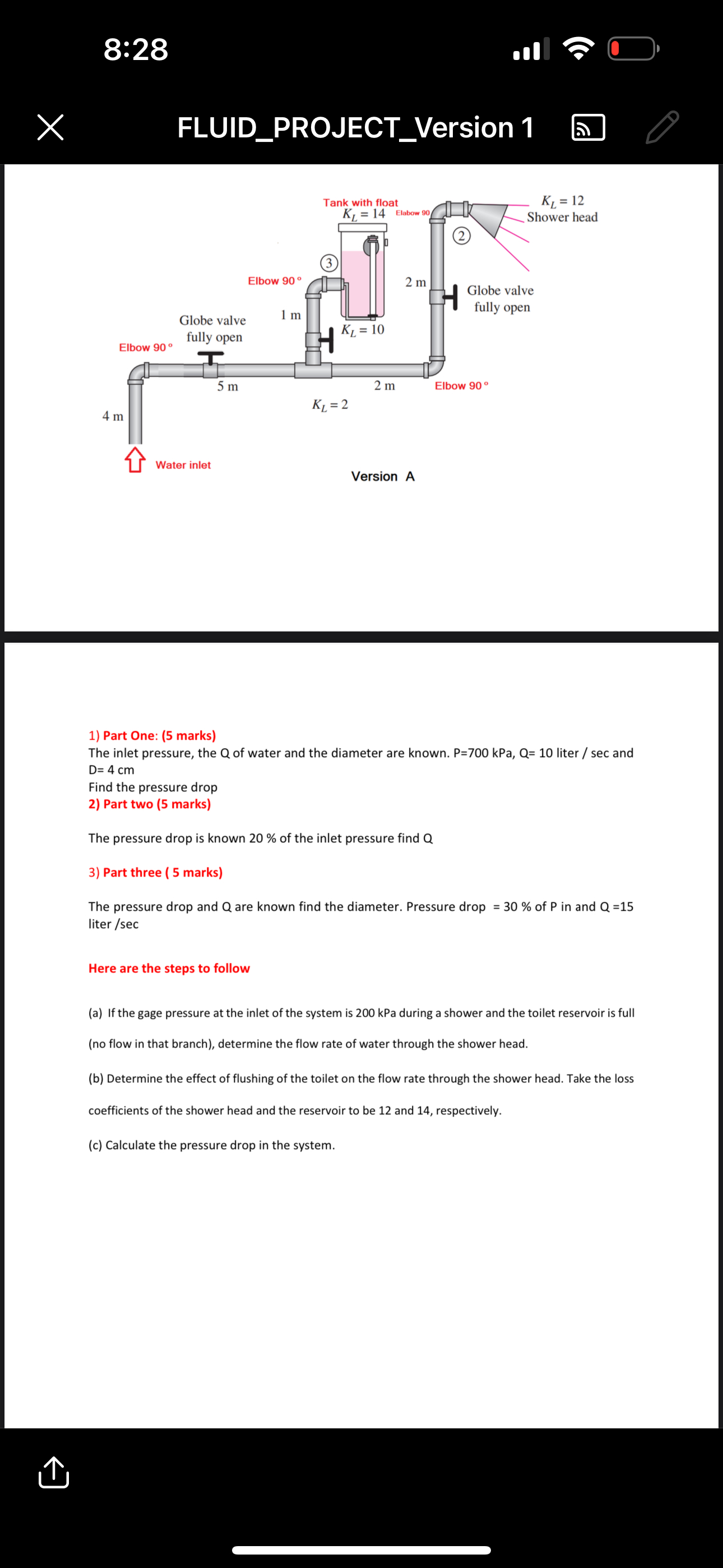 8 : 2 8 FLUID _ PROJECT _ Version 1 Part One: ( 5