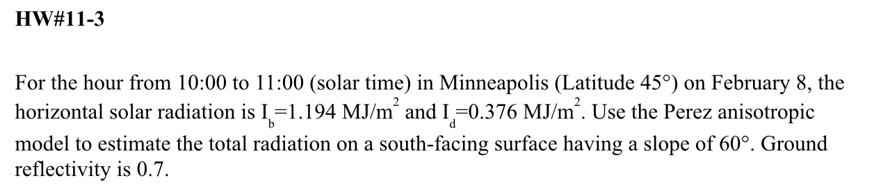 HW# 1 1 - 3 For the hour from 1 0 : 0 0 to 1 1 :