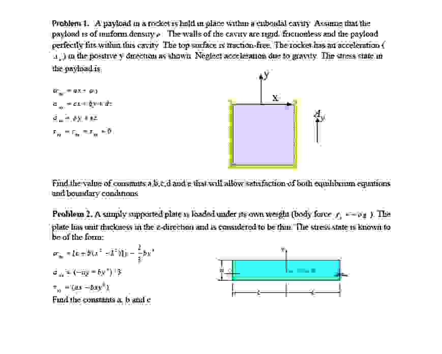 Problem 1 . A payfoad in a melet as hald an place
