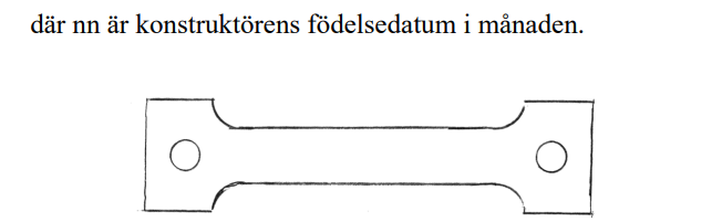 An axially loaded metal strap, with a design