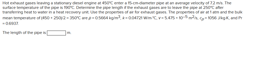 Hot exhaust gases leaving a stationary diesel