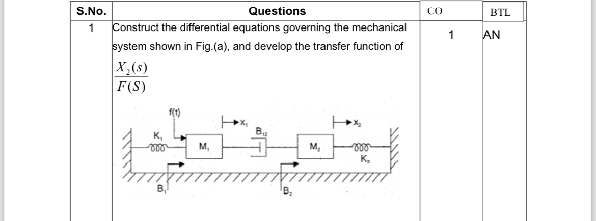 Construct the differential equations governing