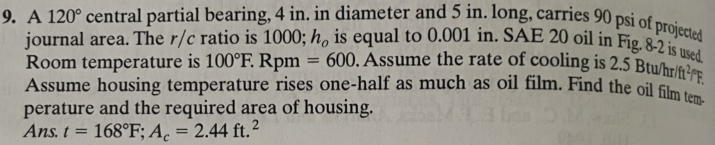 A 1 2 0 central partial bearing, 4 in . in