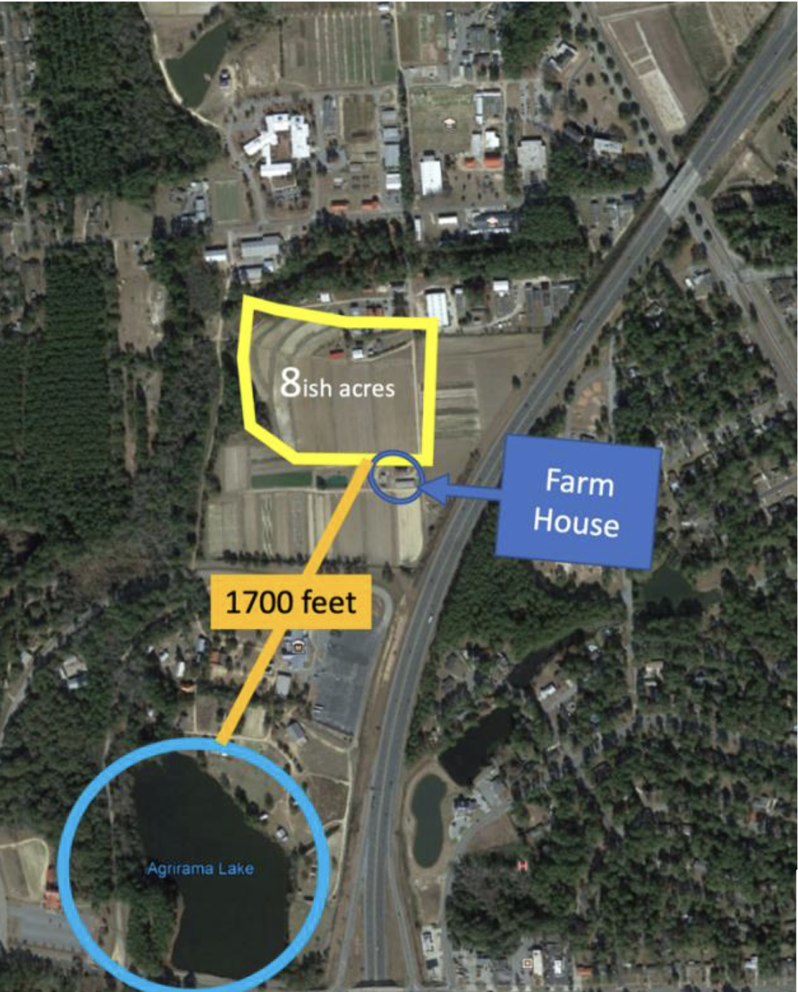 A farmer needs to move water from the lake near