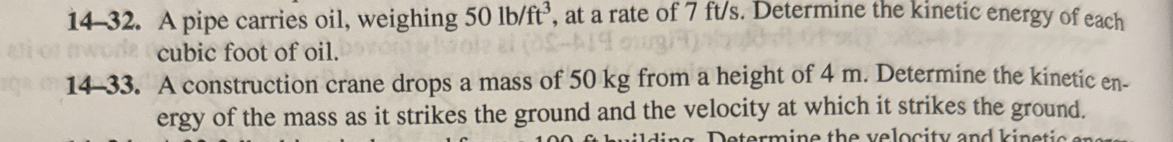 1 4 - 3 2 . A pipe carries oil, weighing 5 0 l b