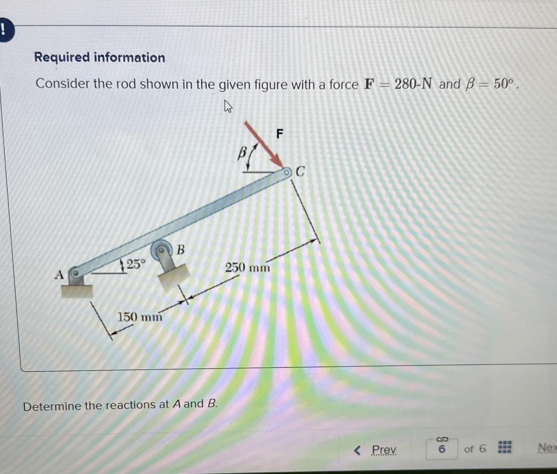 Draw the free - body diagram needed to determine