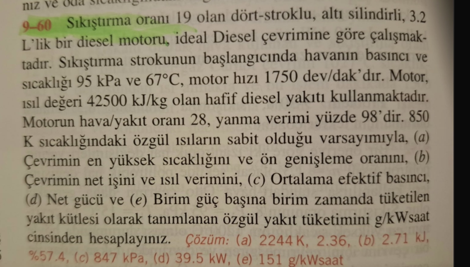 9 - 6 0 Sik t rma oran 1 9 olan d rt - stroklu,