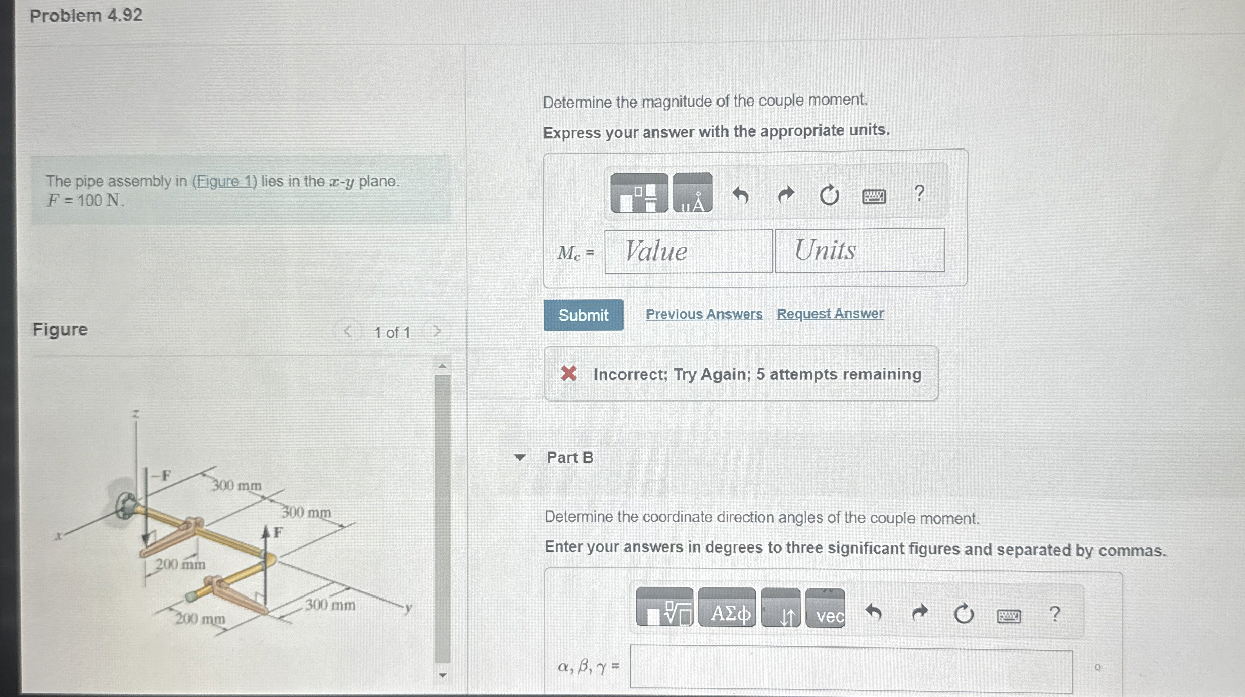 Problem 4 . 9 2 The pipe assembly in ( Figure 1 )