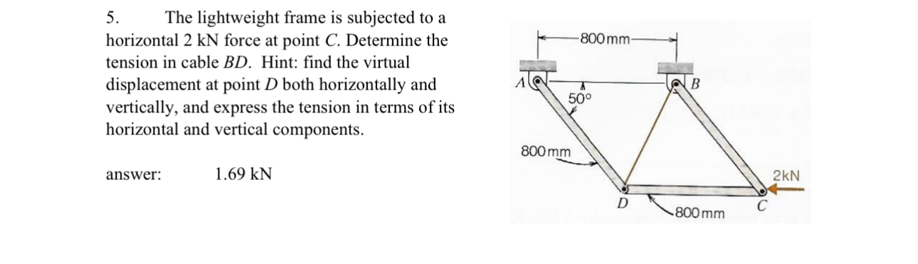 Solve the problem using the technique of virtual