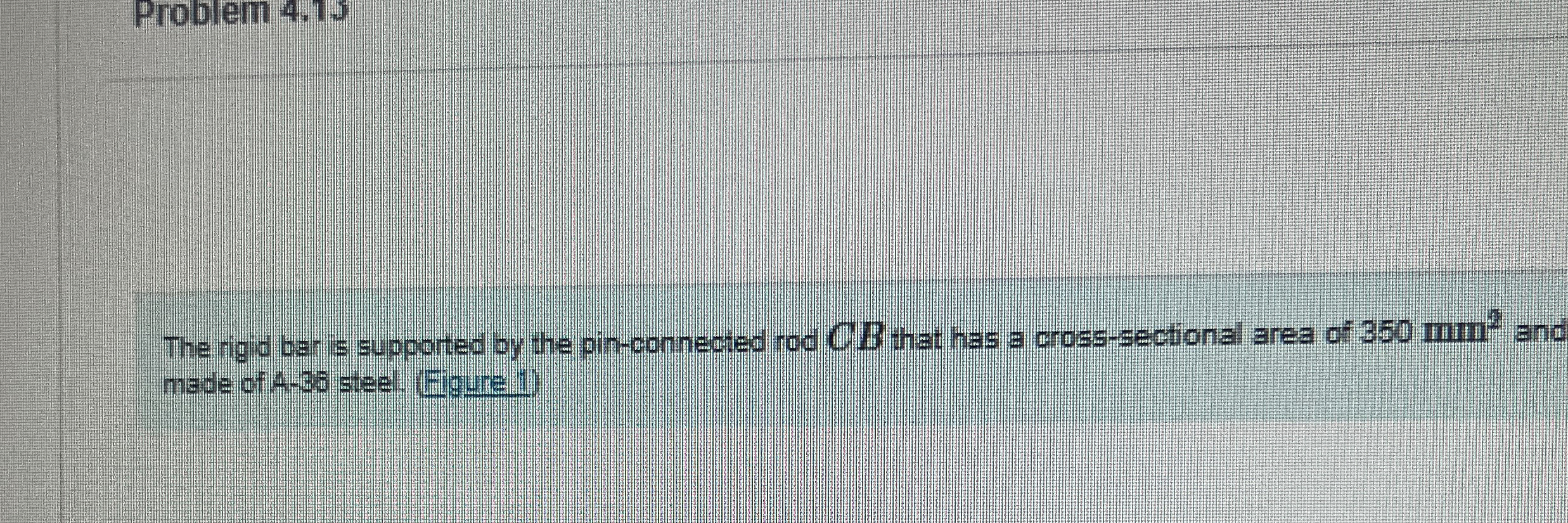 The rigid bar is supported by the pin - connected