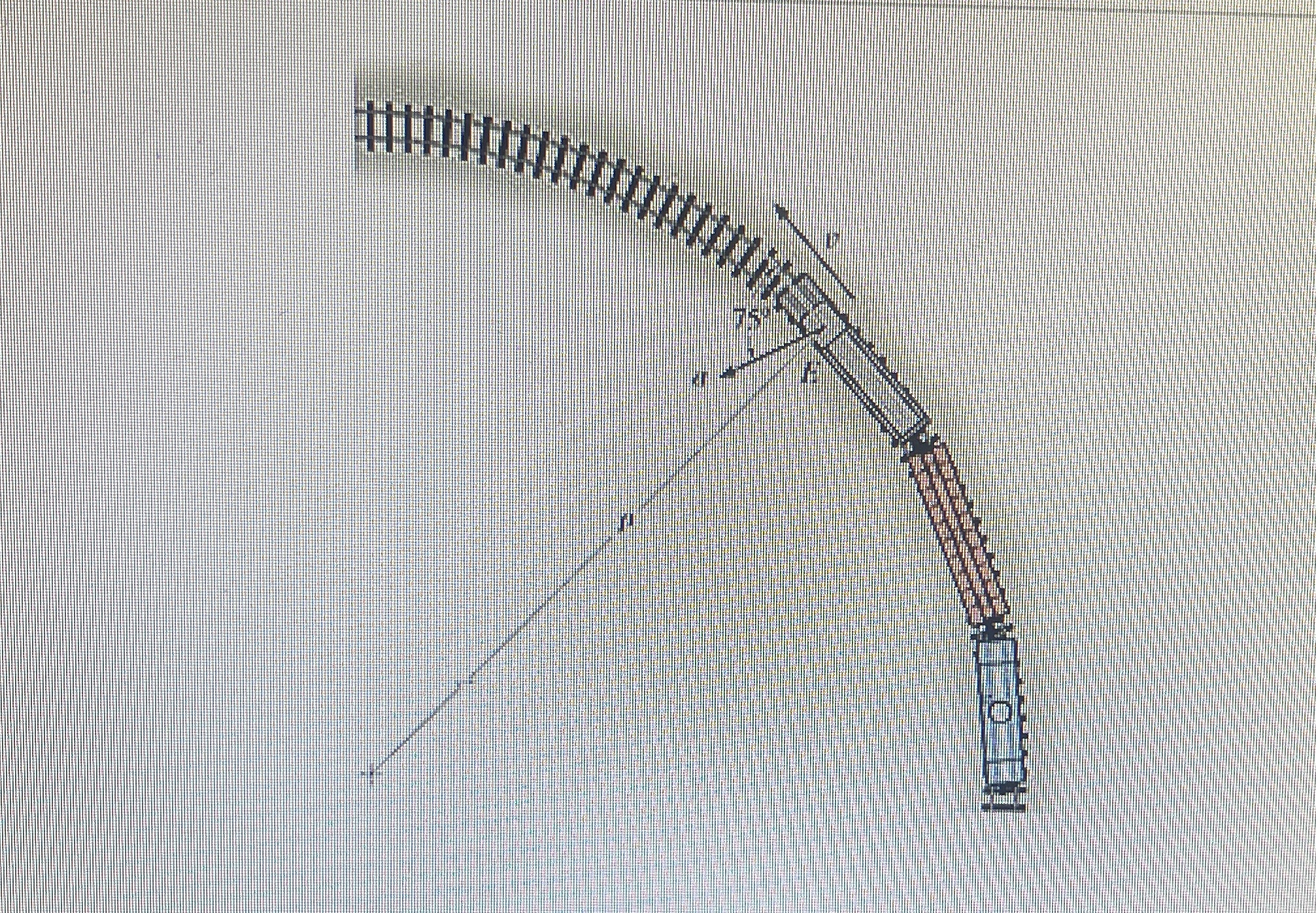 At a given instant the train engine at E has a